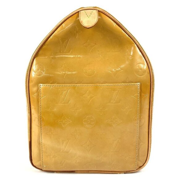 LOUIS VUITTON M91000 MonogramVernis Mercer Bags Travel Bag Duffle Bag Beige - Picture 3 of 16